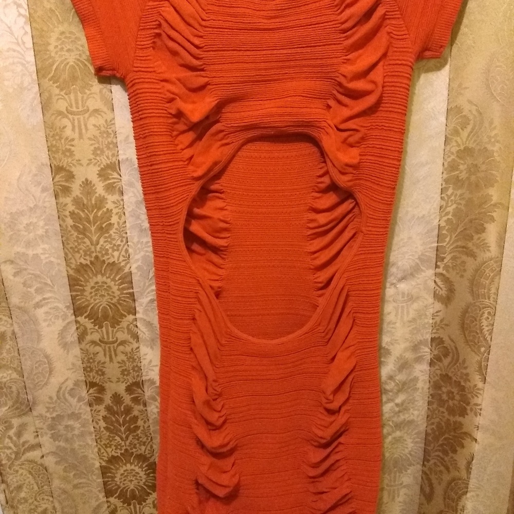 Rust Orange Mini Dress - Picture 2 of 3
